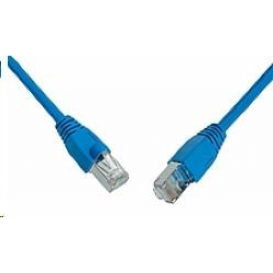 Solarix Patch kábel CAT5E SFTP PVC 7m modrý odolný proti zaseknutiu C5E-315BU-7MB