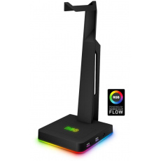 CONNECT IT NEO Stand-It RGB stojan na slúchadlá + rozbočovač USB, čierny