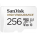 SanDisk MicroSDXC karta 256GB High Endurance (R:100/W:40 MB/s, Class 10, U3 V30) + adaptér