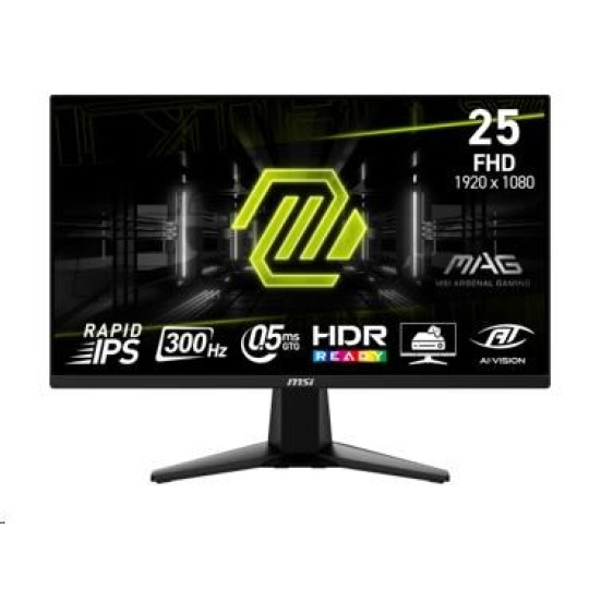 MSI LCD MAG 255XF, 24.5", 1920x1080, Rapid IPS, 0,5ms, VESA 100x100, Black