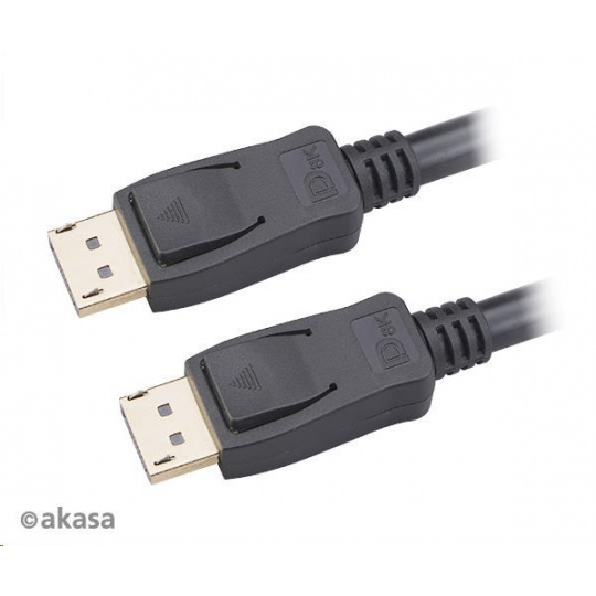 Kábel AKASA DisplayPort na DisplayPort 8K@60Hz, v1.4, 5m