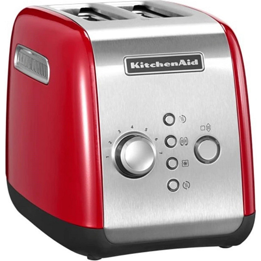 KitchenAid 5KMT221EER topinkovač, 2 otvory, celokovový, 7 stupňů, udržování teploty, jednostranné opékání, červený KitchenAid 5KMT221EER topinkovač, 2 otvory, celokovový, 7 stupňů, udržování teploty, jednostranné opékání, červený