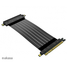 AKASA kábel RISER BLACK X2 Mark IV,PCIe 4.kábel 0 x16 Riser, 20 cm