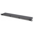 Intellinet Patch panel 24 portov Cat6A, tienený FTP, čierny, 0.5U