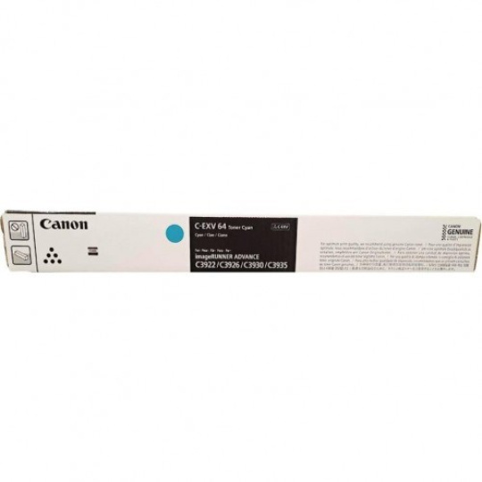 <p>Canon toner C-EXV 64 modrá (iR-ADV C3922i/3926i/3930i/3935i)</p>