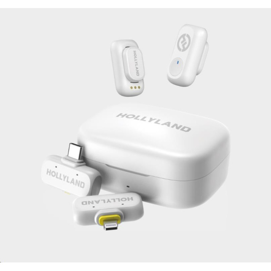 Hollyland LARK A1 Combo Ivory White, with USB-C RX + Lightning RX + Charging Case Hollyland LARK A1 Combo Ivory White, with USB-C RX + Lightning RX + Charging Case