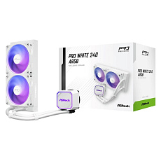 ASROCK Vodní chladič Pro White 240 ARGB, 2x120mm, LGA1851, AM5, bílá ASROCK Vodní chladič Pro White 240 ARGB, 2x120mm, LGA1851, AM5, bílá