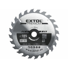 Extol Premium (8803225) kotouč pilový s SK plátky, 185x2,2x20mm, 24T