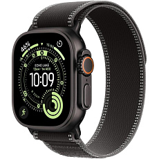 Apple Watch Ultra 3 GPS + Cellular 49mm Black Titanium Case with Black/Charcoal Trail Loop - S/M