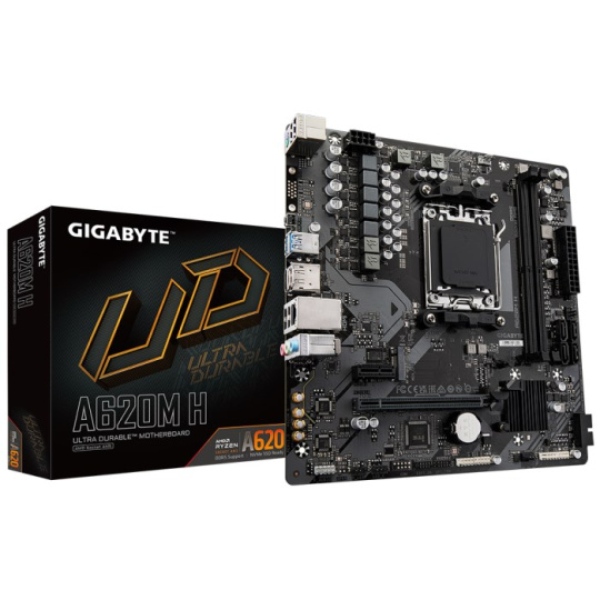 BAZAR - GIGABYTE MB Sc AM5 A620M H, AMD A620, 2xDDR5, 1xDP, 1xHDMI, mATX - Po opravě (Bez příšlušenství) BAZAR - GIGABYTE MB Sc AM5 A620M H, AMD A620, 2xDDR5, 1xDP, 1xHDMI, mATX - Po opravě (Bez příšlušenství)