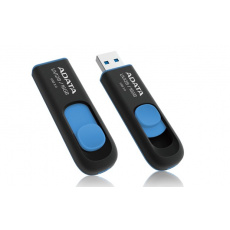 ADATA Flash Disk 16GB UV128, USB 3.1 Dash Drive (R:40/W:25 MB/s) černá/modrá ADATA Flash Disk 16GB UV128, USB 3.1 Dash Drive (R:40/W:25 MB/s) černá/modrá