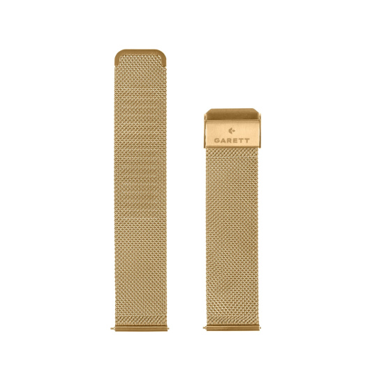 Garett univerzální řemínek 18 mm, zlatý kovový, typ Mesh