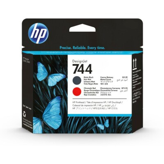 HP 744 Matte Black & Red Printhead HP 744 Matte Black & Red Printhead