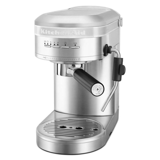 KitchenAid Artisan 5KES6503ESX kávovar pákové espresso, 1470 W, 15 bar, parní tryska, doubleshot, stříbrná