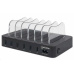 Manhattan USB nabíjacia stanica, 6-portová USB nabíjacia stanica, USB-A, čierna