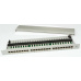 19" Patch panel 19" 1U 24 PORT FTP Cat 6A sivý