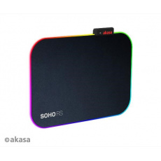 AKASA podložka pod myš SOHO RS, RGB herná podložka pod myš, 35x25cm, hrúbka 4mm