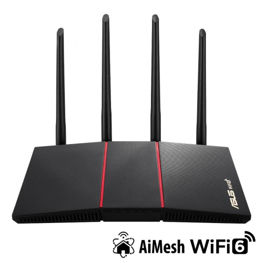 ASUS RT-AX55 Wireless AX1800 Wifi 6 Router, 4x gigabitový RJ45