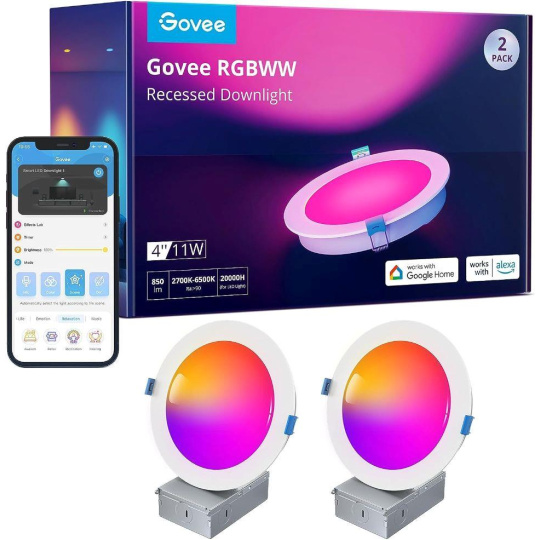 Govee Podhledové 12cm LED světlo RGBWW Smart 850lm - 2 ks