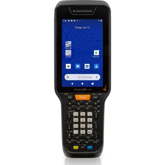 Datalogic Skorpio X5, 1D, snímač, BT, Wi-Fi, NFC, num., zbraň, ext. netopier., Android