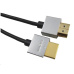 Kábel PREMIUMCORD Slim HDMI, 0,5 m, High Speed + Ethernet (v1.4), pozlátené konektory