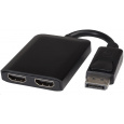 Adaptér PREMIUMCORD DisplayPort - 2x HDMI, MST, rozšírenie+zrkadlo+2 panely, 4K*2K@30Hz