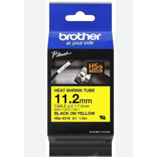 BROTHER smršťovací bužírka - HSE-631E žlutá pro E300VP H300 H500 E550 P700 P750 D800 P900 P950 - 11,2,, / 2,1-7mm / 3:1