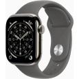Apple Watch Series 11 GPS + Cellular 42mm Natural Titanium Case with Stone Grey Sport Band - M/L