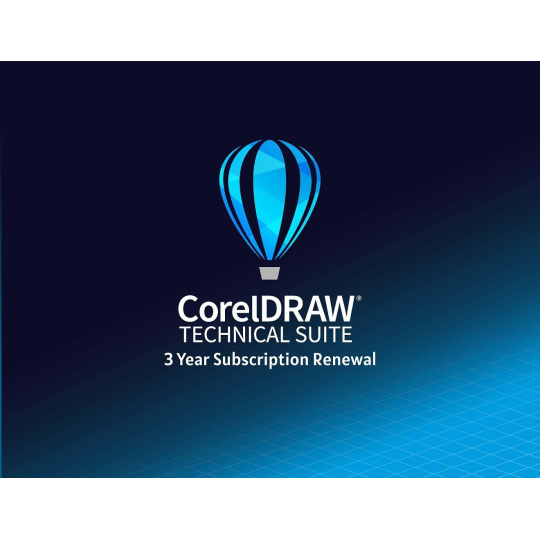 CorelDRAW Technical Suite Edu 3 roky obnovení pronájmu licence (251-2500) EN/DE/FR/ES/BR/IT/CZ/PL/NL