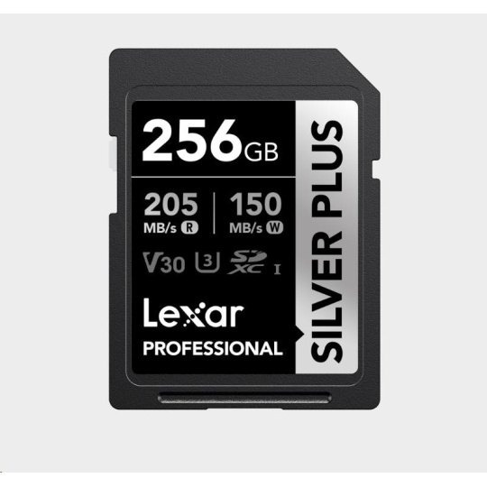 Lexar SDXC Professional SILVER Plus 1066x UHS-I/U3/A2/4K R205/W150 (V30) 256GB Lexar SDXC Professional SILVER Plus 1066x UHS-I/U3/A2/4K R205/W150 (V30) 256GB
