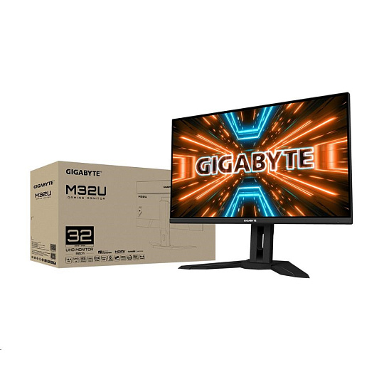 GIGABYTE LCD - 31.5" herný monitor M32U UHD, 3840 x 2160, 144 Hz, 1000:1, 350 cd/m2, 1 ms, 2xHDMI 2.1, 1xDP, SS IPS
