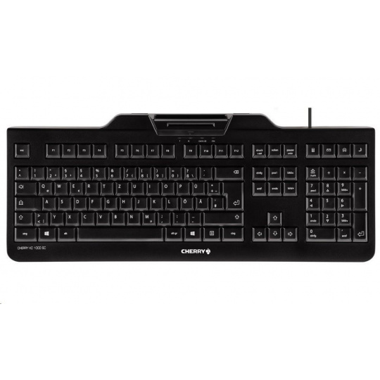 CHERRY klávesnice se čtečkou karet KC 1000 SC/ USB/ ISO 7816 podporované karty/ černá/ CZ layout CHERRY klávesnice se čtečkou karet KC 1000 SC/ USB/ ISO 7816 podporované karty/ černá/ CZ layout
