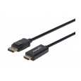 MANHATTAN Kábel DisplayPort - HDMI 1080p, 3 m, čierny