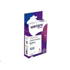 WECARE ARMOR kazeta pre Brother DCP J4110DW, MFC J4310, 4410, (LC123M), červená/purpurová, 10ml, 600str