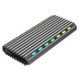 GEMBIRD externí box pro M.2 NVMe disky, USB 3.1, hliník, podsvícení, černá