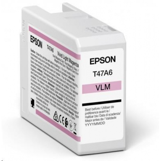 Atrament EPSON Singlepack Vivid Light Magenta T47A6 UltraChrome Pro 10 50 ml