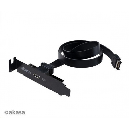 Adaptér AKASA MB interný, USB 3.1, držiak PCI s konektorom typu C, nízky profil 8 cm, 50 cm