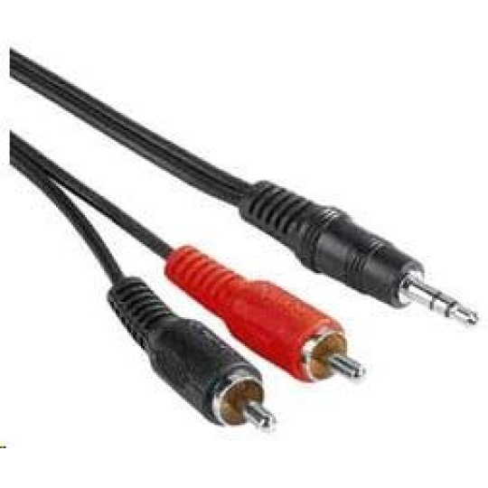 PREMIUMCORD Audio kábel 3,5 mm Jack - 2x Cinch 3 m (M/M, stereo)