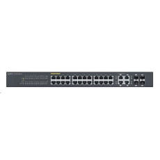 Zyxel GS1920-24HPv2 28-portový gigabitový WebManaged PoE switch, 24x gigabit RJ45, 4x gigabit RJ45/SFP, 802.3at, 375 W pre PoE