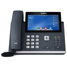 IP telefón Yealink SIP-T48U, 7" farebný dotykový displej 800x480, 2x RJ45 10/100/1000, PoE, 16x SIP, 1x USB, bez adaptéra