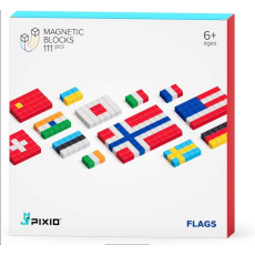 BAZAR - PIXIO Flags magnetická stavebnice - Poškozený obal (Komplet)