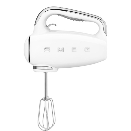 Smeg HMF01WHEU ruční mixér, 250 W, 9 programů, časovač, turbo, elektronický tempomat, bílý