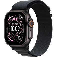Apple Watch Ultra 3 GPS + Cellular 49mm Black Titanium Case with Black Alpine Loop - Small