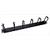 19" vyvazovací panel LEXI-Net 1U, celokovový, 6x úchyt 40x80mm, černý