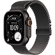 Apple Watch Ultra 3 GPS + Cellular 49mm Black Titanium Case with Black Titanium Milanese Loop - Large