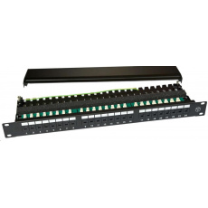 19" Patch panel montovaný 19" 1U 24 UTP Cat 6 s krytkami RJ45 19" Patch panel montovaný 19" 1U 24 UTP Cat 6 s krytkami RJ45