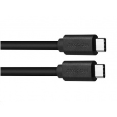 Dátový a nabíjací kábel USB Type-C na USB Type-C, 100 cm, čierny