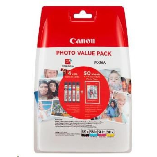 Canon CARTRIDGE CLI-581XL BK/C/M/Y PHOTO VALUE