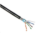 Kábel FTP LYNX Cat5E, drôt, dvojitý vonkajší PE+PVC, čierny, 305 m cievka
