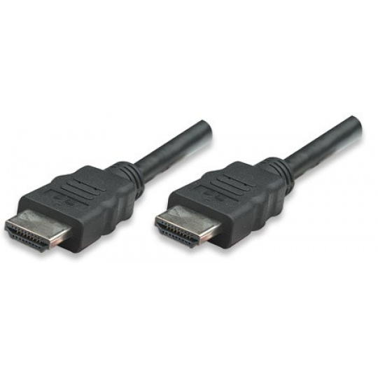 MANHATTAN HDMI kábel s Ethernetom, HEC, ARC, 3D, 4K, tienený, 5 m, čierny